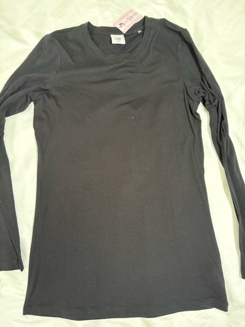 CAbi Black Crewneck Long Sleeve Tee